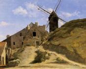 A Windmill in Montmartre - 让·巴蒂斯特·卡米耶·柯罗